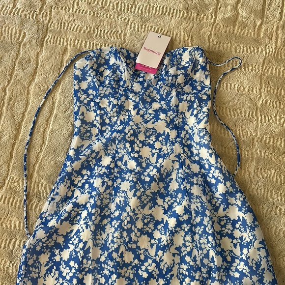 Beginning boutique, Penny Lane, blue floral, print, mini dress - Picture 6 of 8